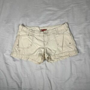 Vintage y2k No Boundaries cream mini shorts low rise